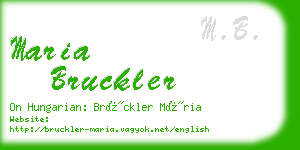 maria bruckler business card